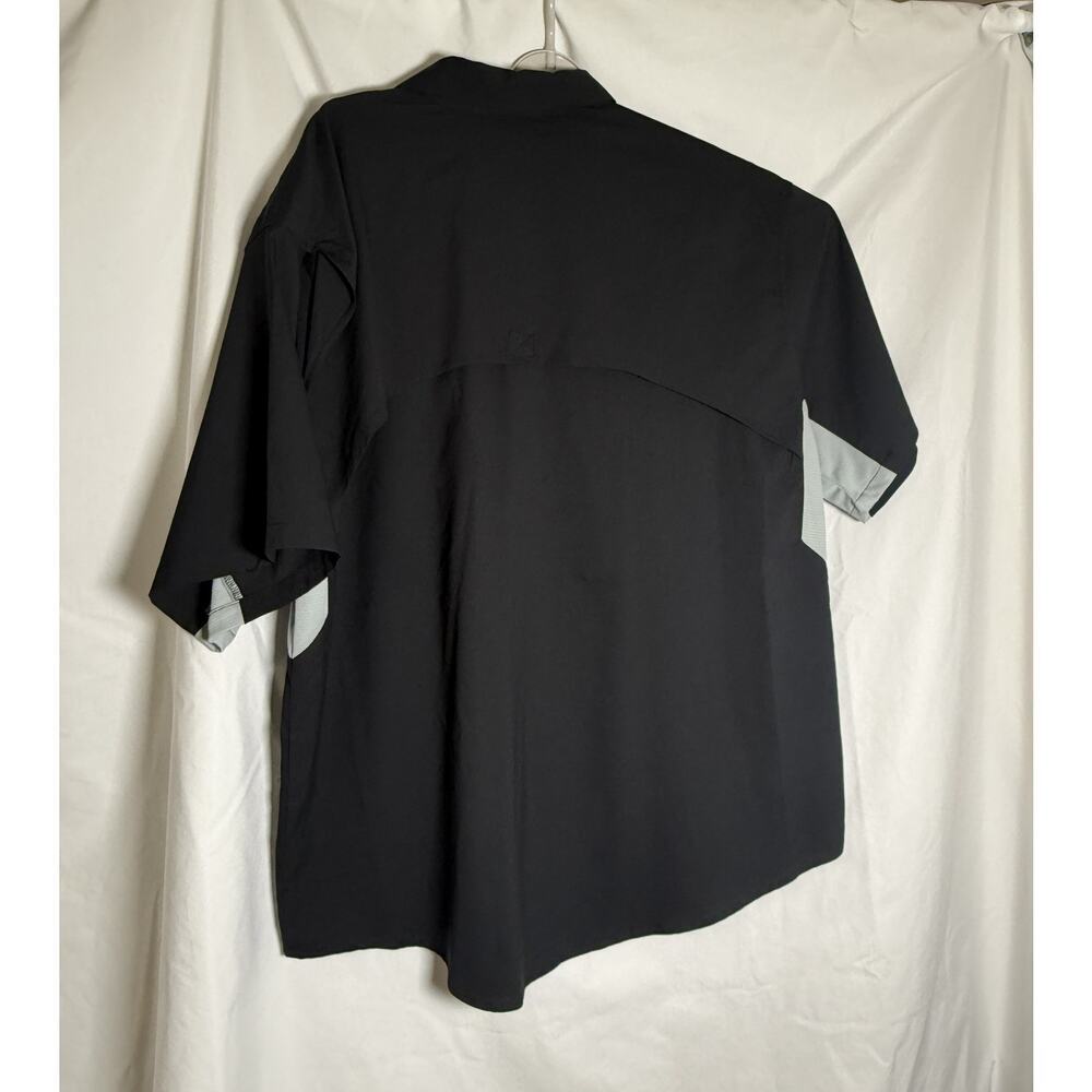 Men’s Reel Legends XXL Mariner II Short Sleeve Button Up Black - Picture 2 of 3